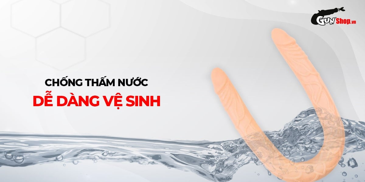 Dương vật giả 2 đầu silicon mềm mại uốn cong đa chiều