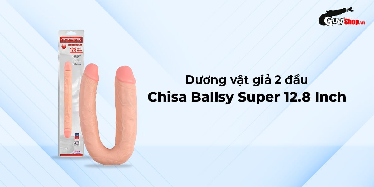 Dương vật giả 2 đầu Chisa Ballsy Super 12.8 inch siêu mềm mại kích thích