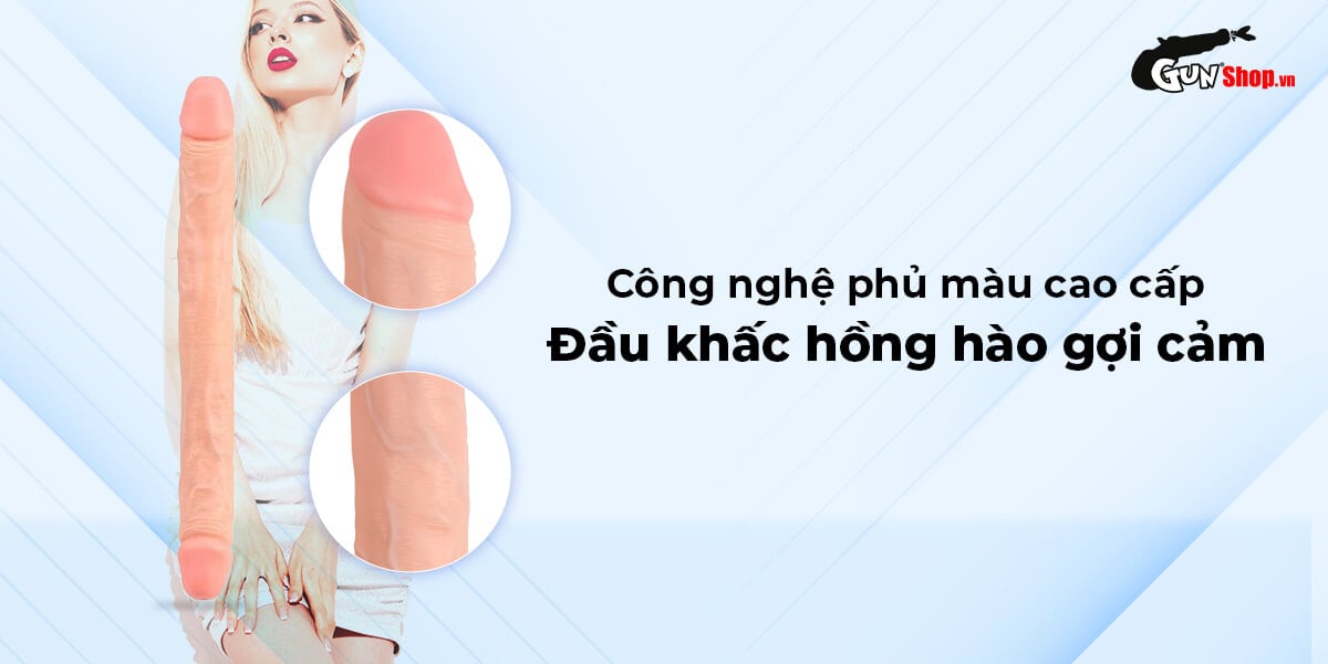 Dương vật giả 2 đầu Chisa Ballsy Super 12.8 inch siêu mềm mại kích thích