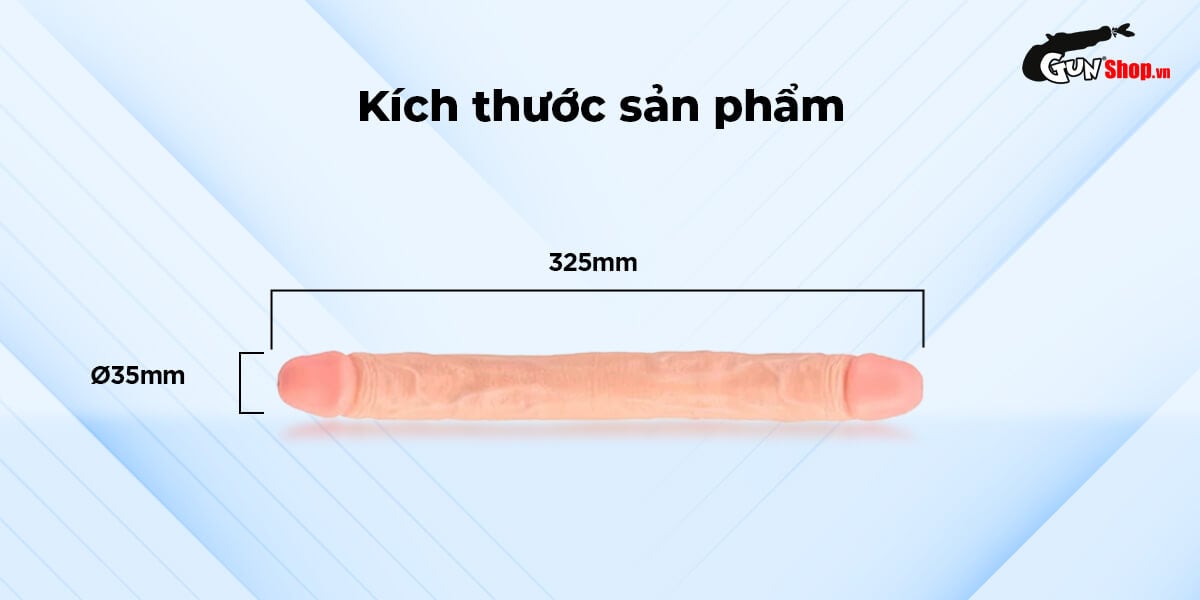 Dương vật giả 2 đầu Chisa Ballsy Super 12.8 inch siêu mềm mại kích thích