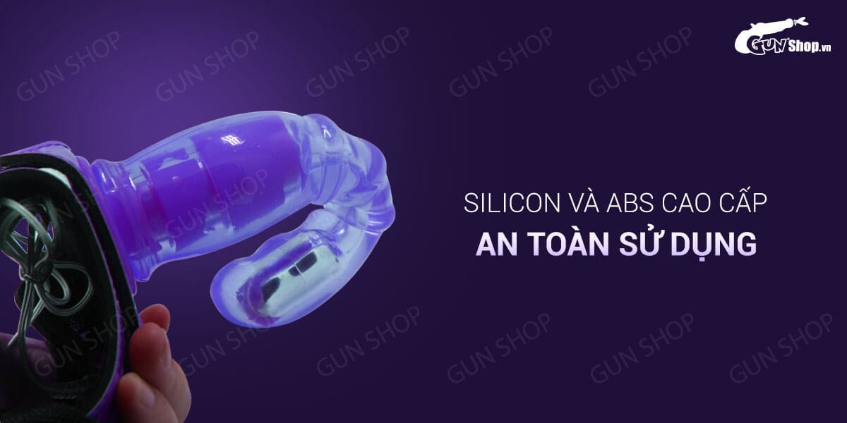 Aphrodisia Harness Rabbit 8.5” Strap-On Vibrating Lesbian Couples Toy