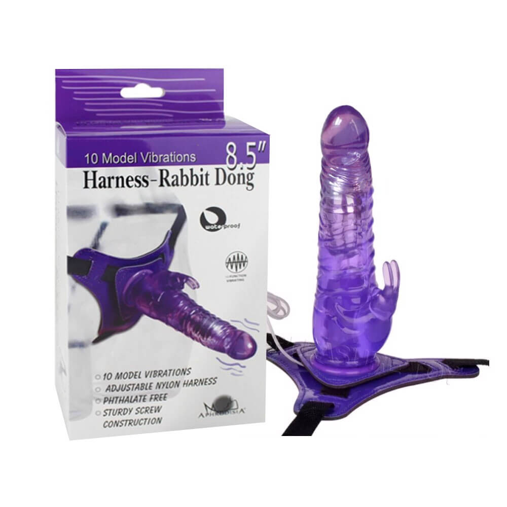 Dương vật giả dây đeo Aphrodisia Harness Rabbit 8.5 inch 
