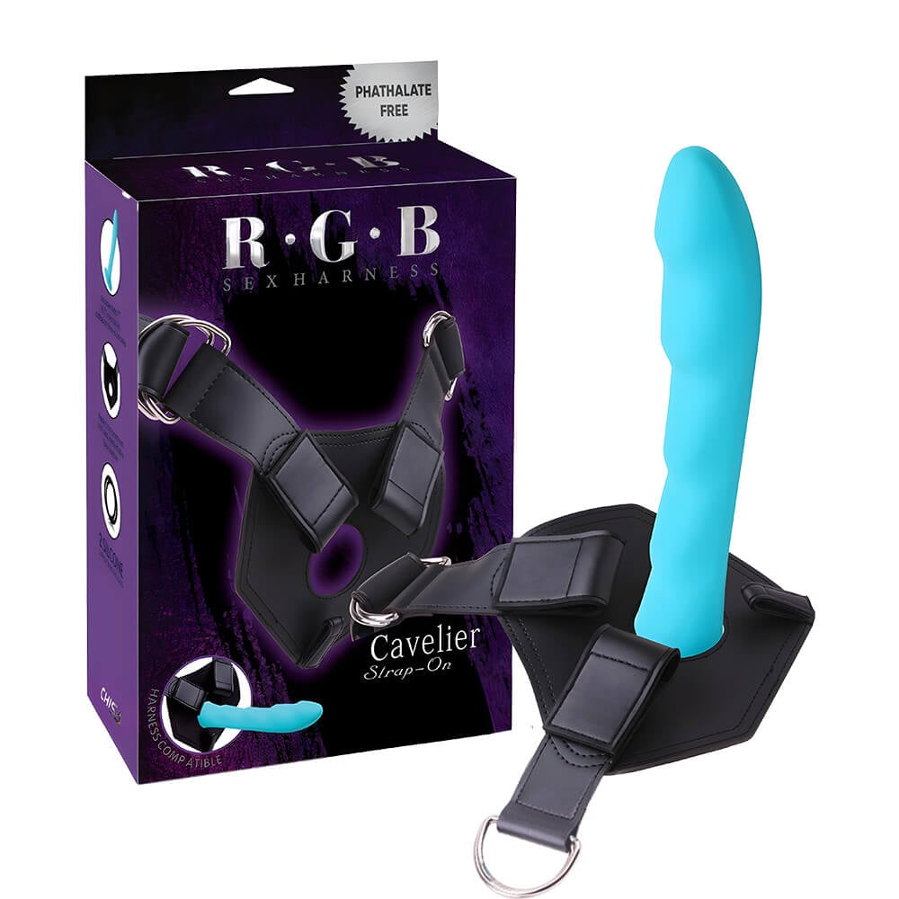 Dương vật giả dây đeo Chisa Cavelier Strap-on Blue mềm mại điều chỉnh vừa 