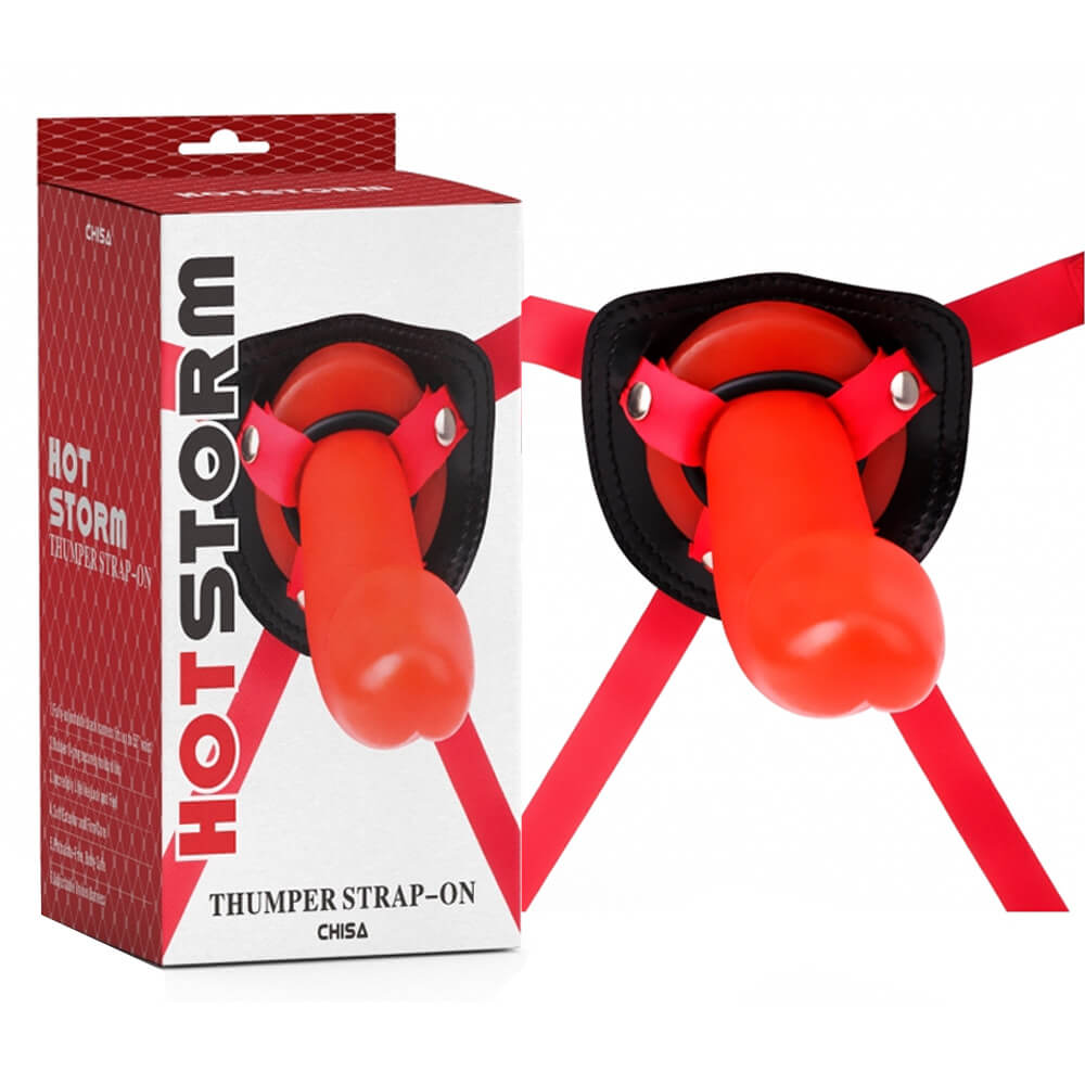 Dương vật giả có dây đeo Chisa Thumper Strap-on da mềm, điều chỉnh dễ dàng 