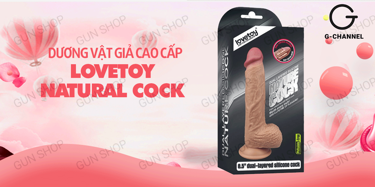 Lovetoy Natural Cock dính tường siêu thực cảm giác thật giá tốt