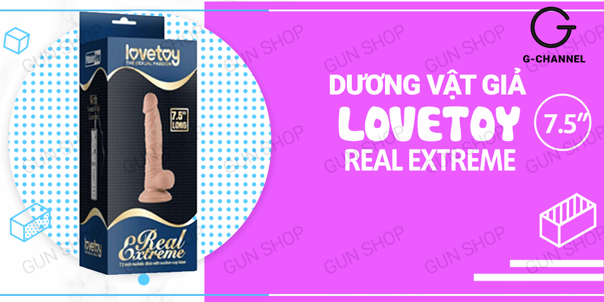 Lovetoy Real Extreme 7.5” High Quality Silicone Dildo