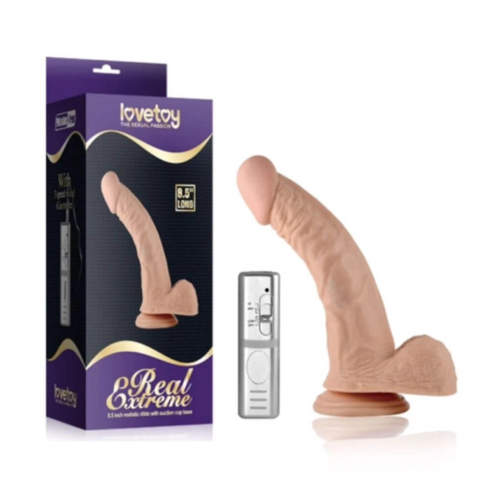 Dương vật giả dính tường Lovetoy Real Extreme màu da đường gân chân thật 