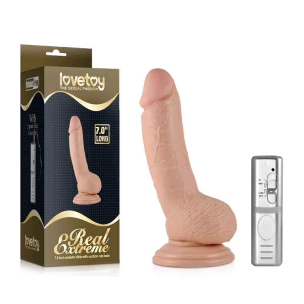 Dương vật giả dính tường Lovetoy Real Extreme 7.0 inch silicon mềm 