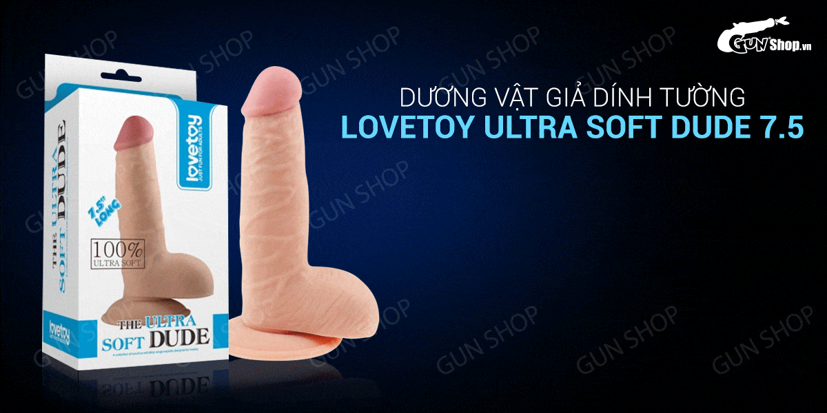 Dương Vật Giả Dính Tường Lovetoy Ultra Soft Mềm Mại 7.5 Inch