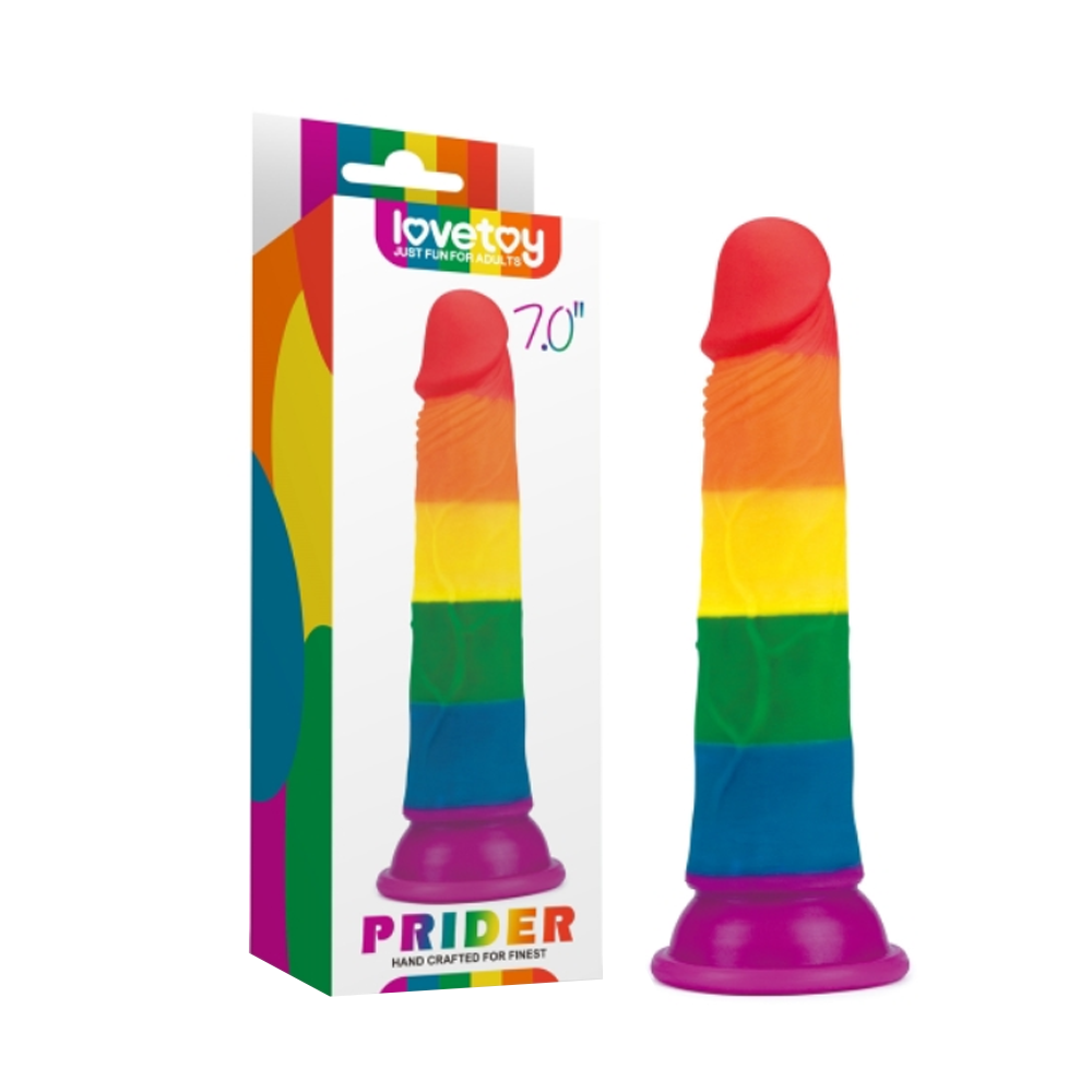 Dương vật giả dính tường Lovetoy mềm mịn 7 inch hút chân không 