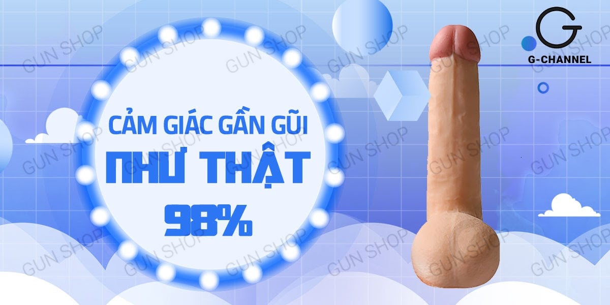 Dương vật giả Lovetoy Real Softee silicon mềm mại 10 chế độ rung an toàn