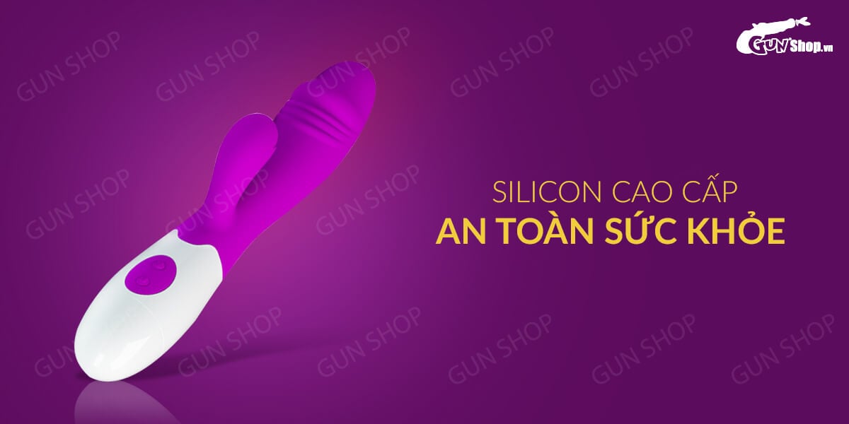 Dương vật giả Pretty Love Snappy pin silicon mượt 30 chế độ rung