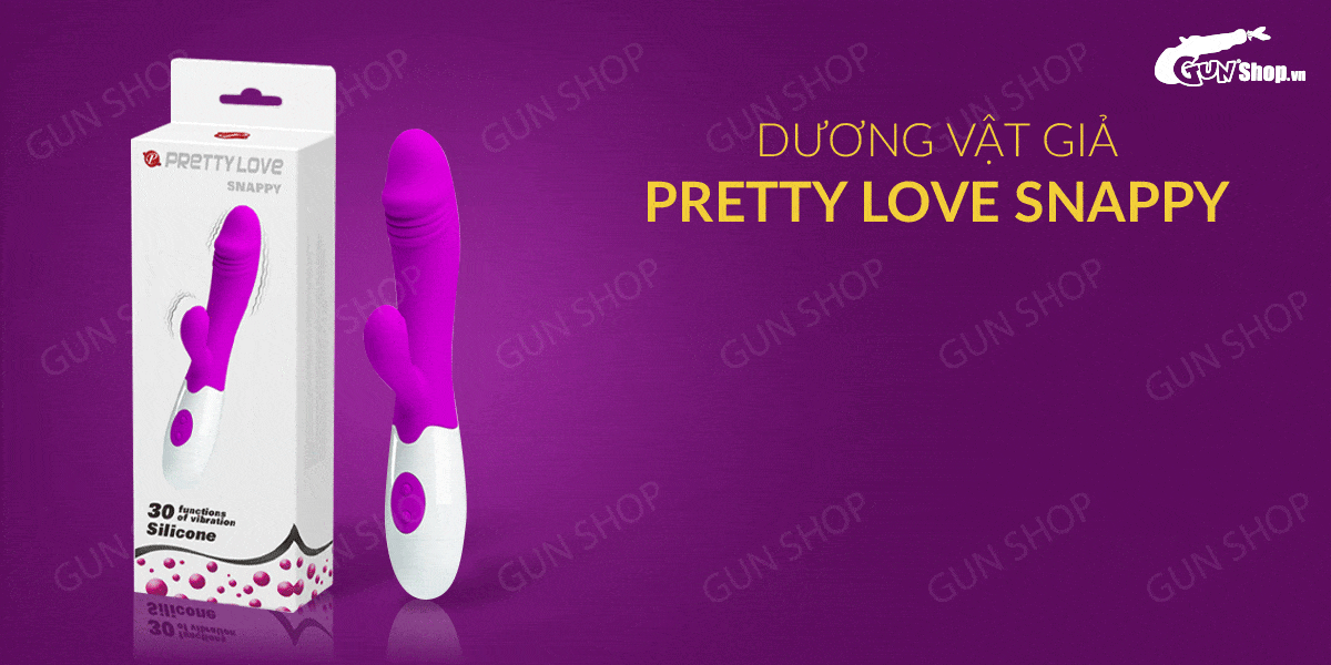 Dương vật giả Pretty Love Snappy pin silicon mượt 30 chế độ rung