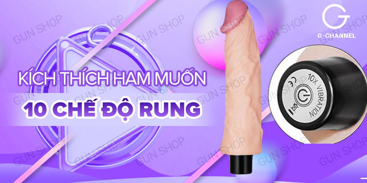 Dương vật giả Lovetoy Real Softee 8.3cm rung 10 chế độ silicon mềm mại