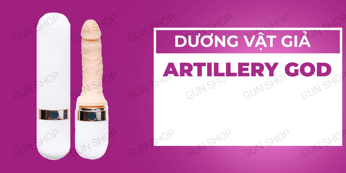 Dương vật giả Artillery God cao cấp mềm mại rung thụt đa chức năng