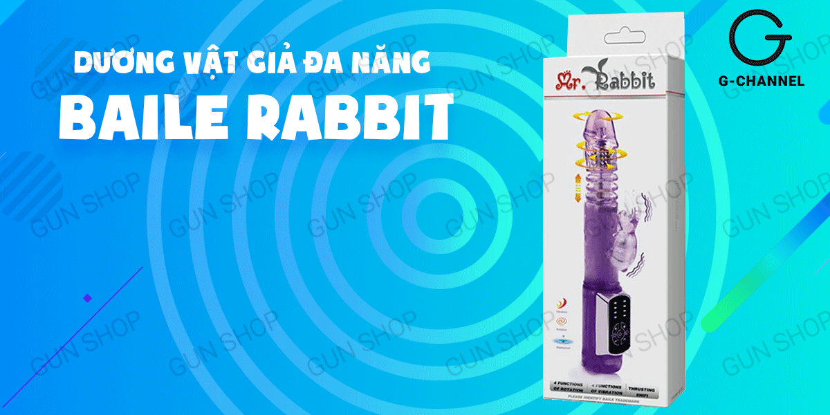 Dương vật giả đa năng Baile Rabbit tiện dụng hiệu quả