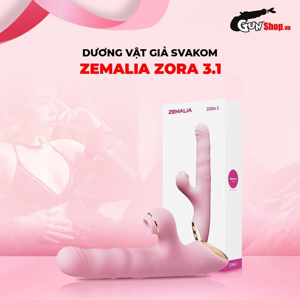 Dương vật giả đa năng Svakom Zemalia Zora 3.1 xoay rung bú mút âm vật