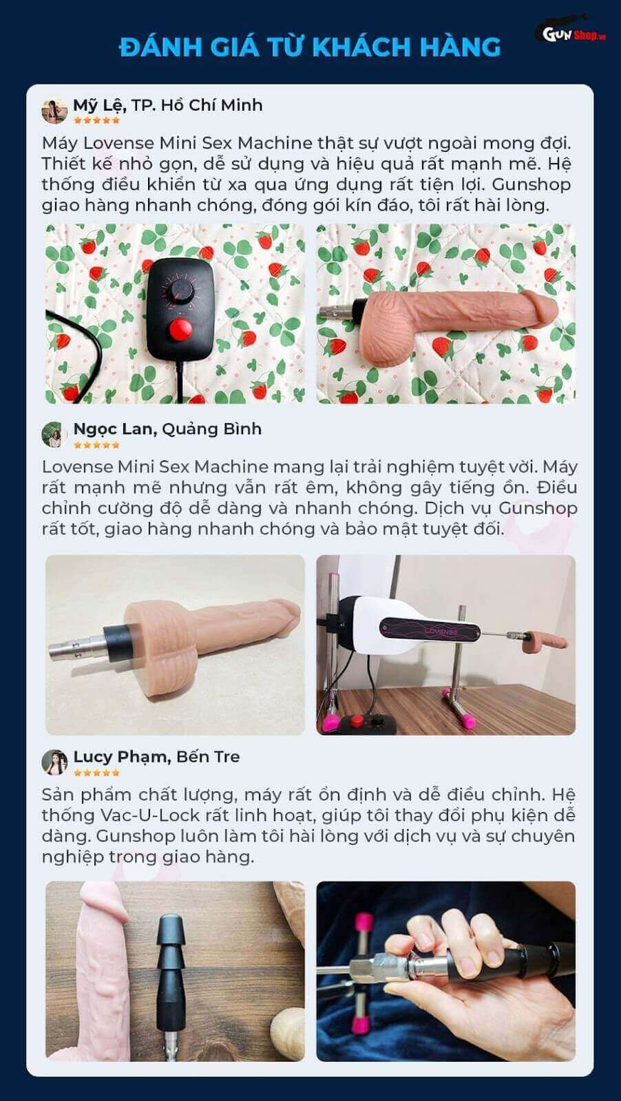 Máy rung tự động Lovense Sex Machine Mini kích thích cực đỉnh