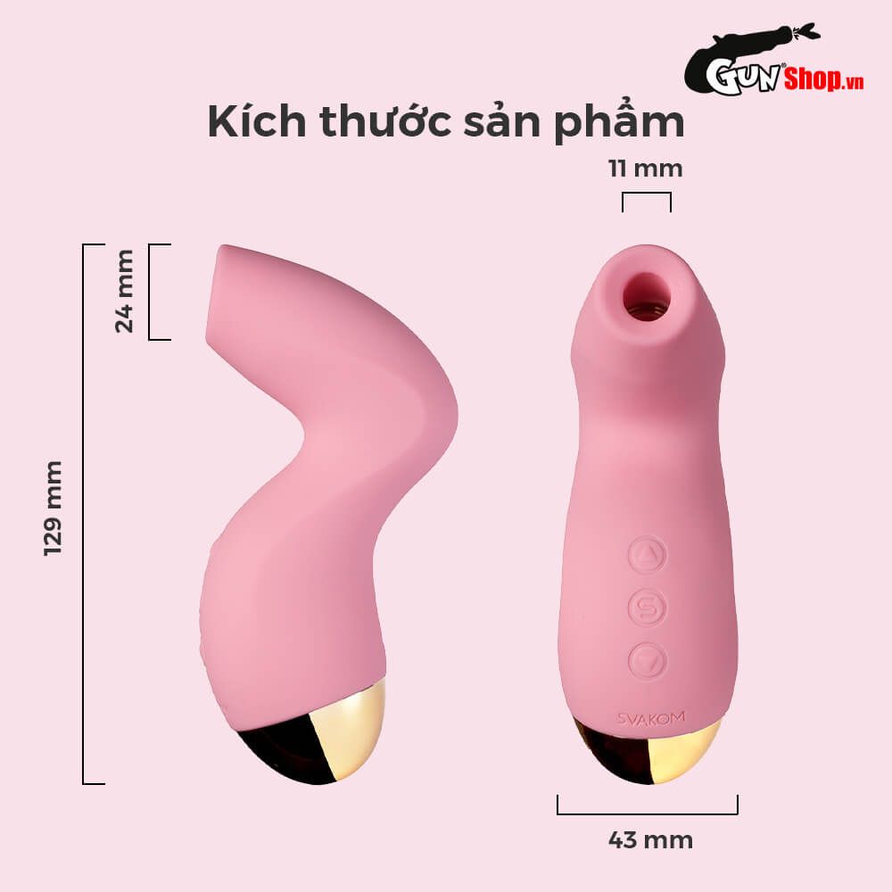 Máy massage Svakom Pulse Pure rung kích thích âm vật nhũ hoa công nghệ mới