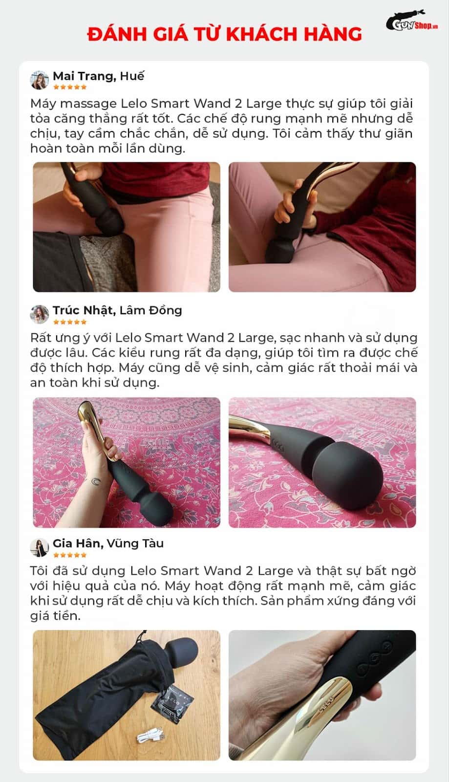 Máy massage Lelo Smart Wand 2 Large đa năng mạnh mẽ mua ngay