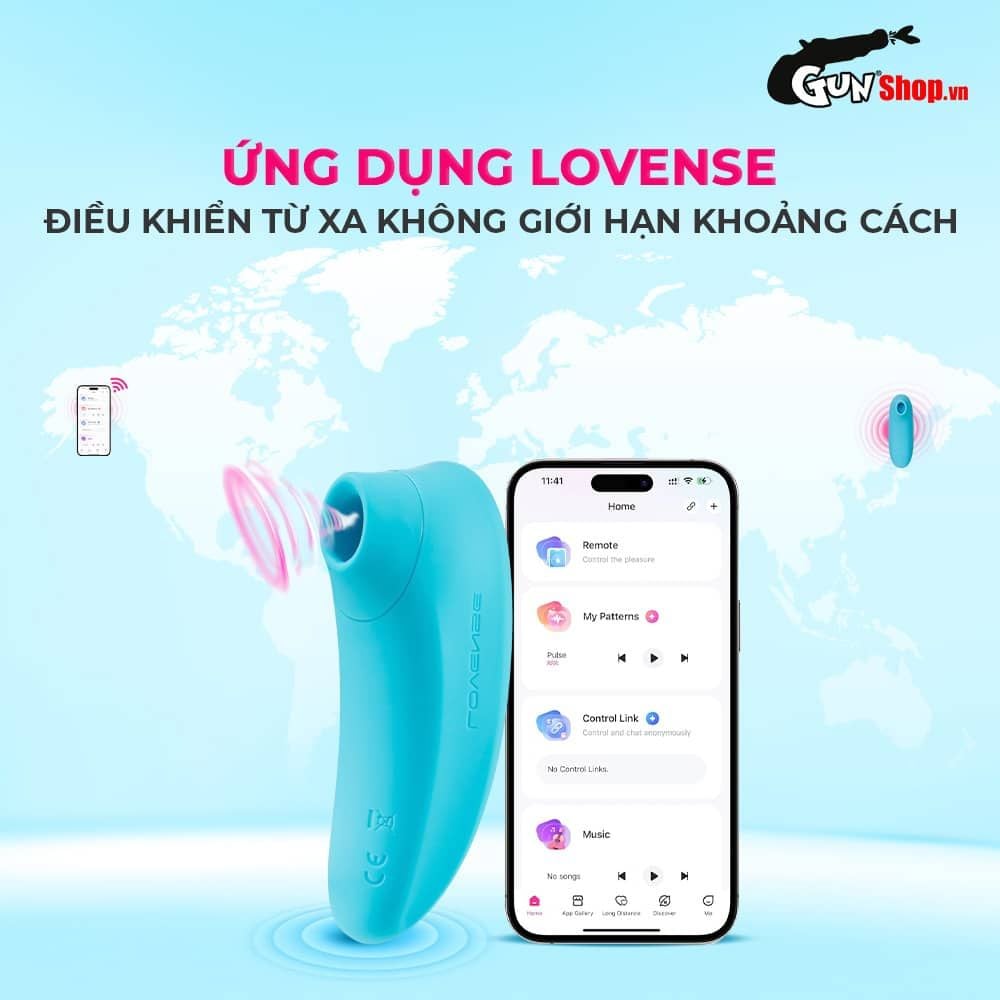 Máy massage Lovense Tenera rung bú mút điều khiển thông minh cao cấp