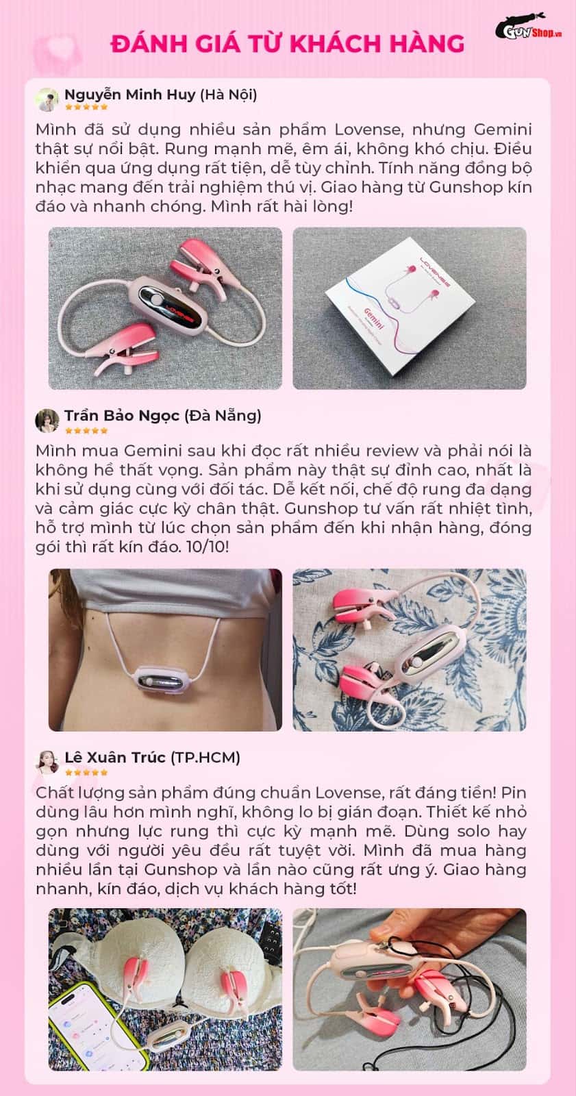  Đại lý Máy massage kẹp vú Lovense Gemini hàng mới về