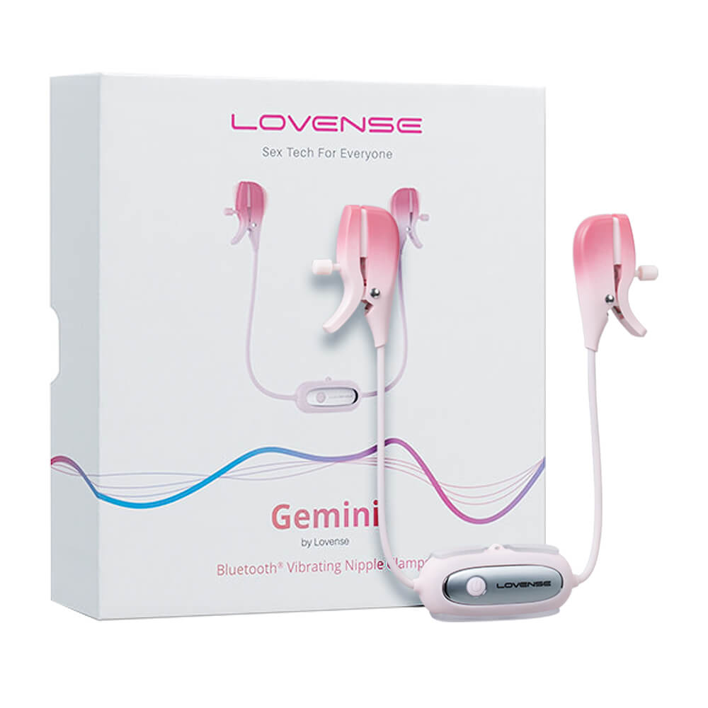 Máy massage kẹp vú Lovense Gemini điều khiển app, sạc điện