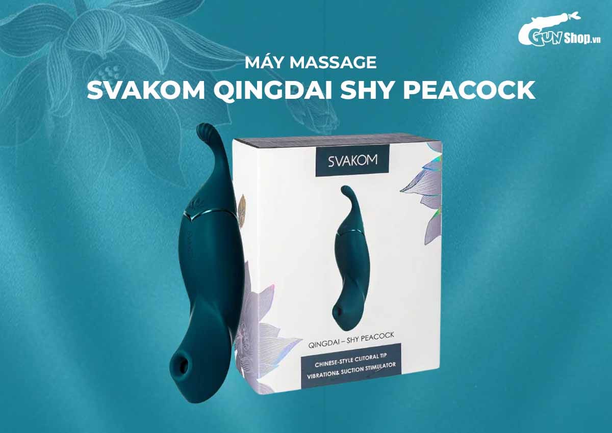Máy massage Svakom Qingdai Shy Peacock 2 đầu rung hút hưng phấn tuyệt vời Máy massage Svakom Qingdai Shy Peacock 2 đầu rung hút hưng phấn tuyệt vời