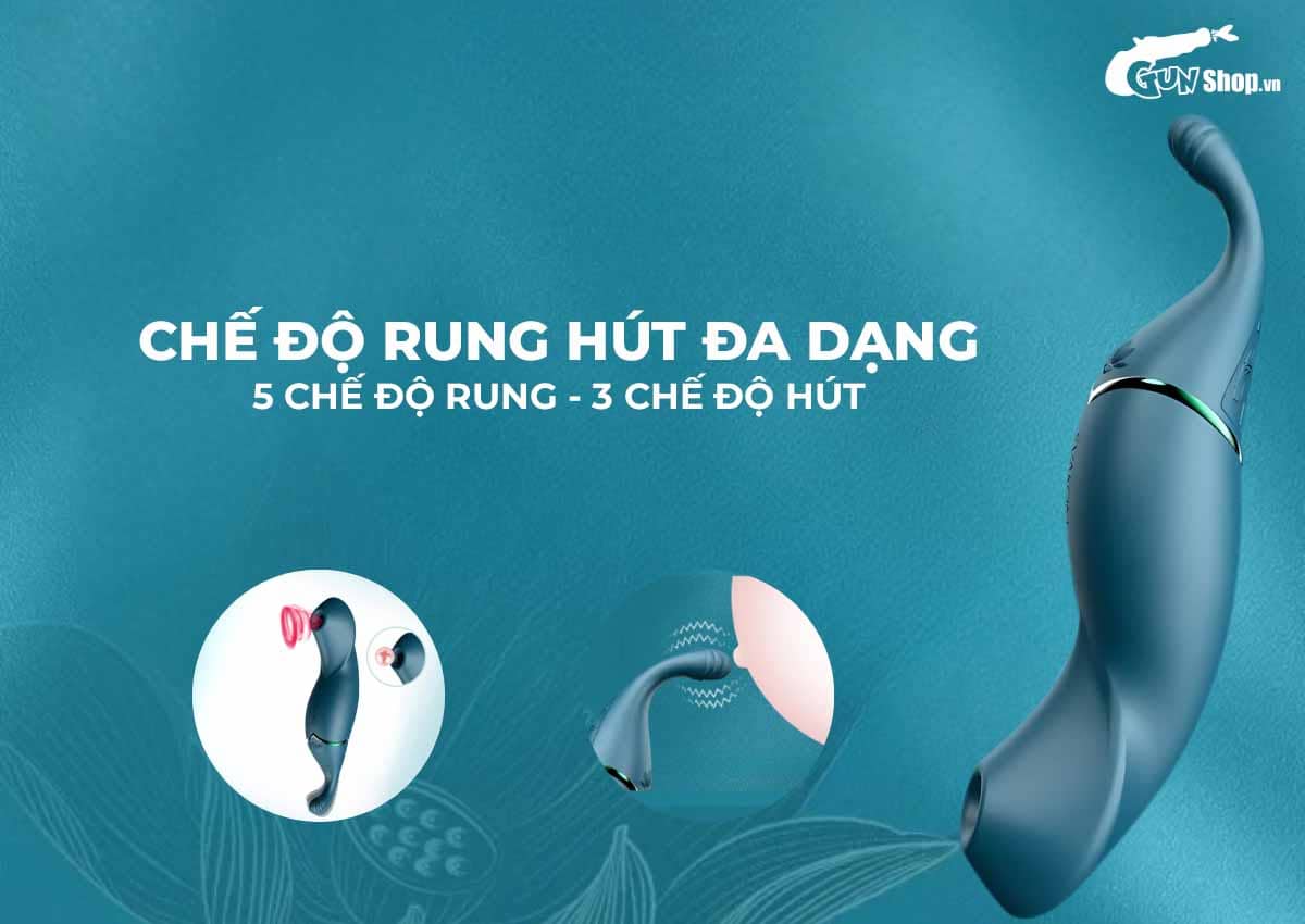 Máy massage Svakom Qingdai Shy Peacock 2 đầu rung hút hưng phấn tuyệt vời Máy massage Svakom Qingdai Shy Peacock 2 đầu rung hút hưng phấn tuyệt vời