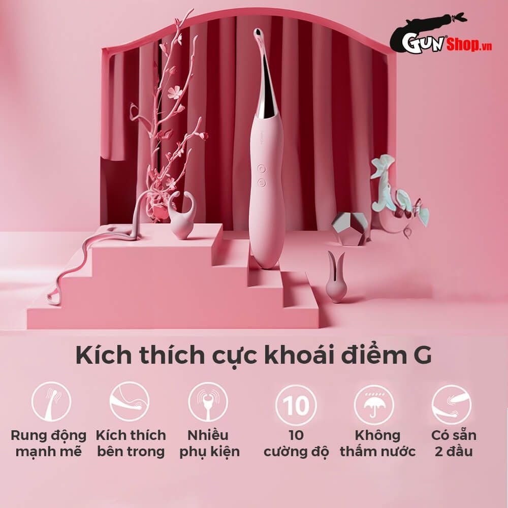 Máy massage Svakom Beatrice 2 đầu rung đa năng kích thích nữ giới