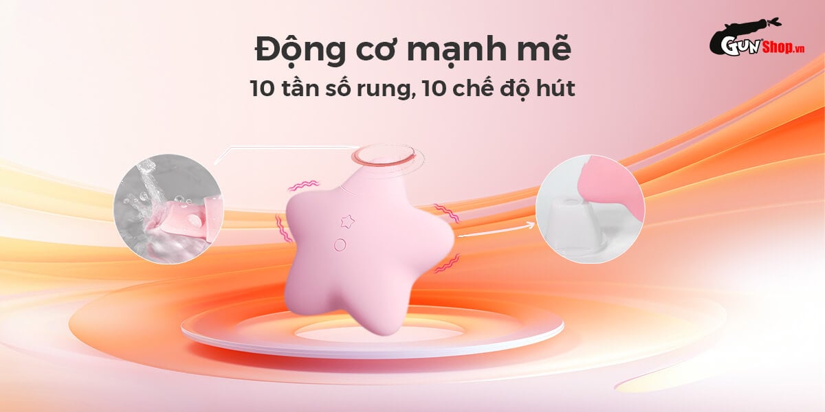 Máy massage Svakom Peach Star silicon siêu mềm 10 chế độ rung