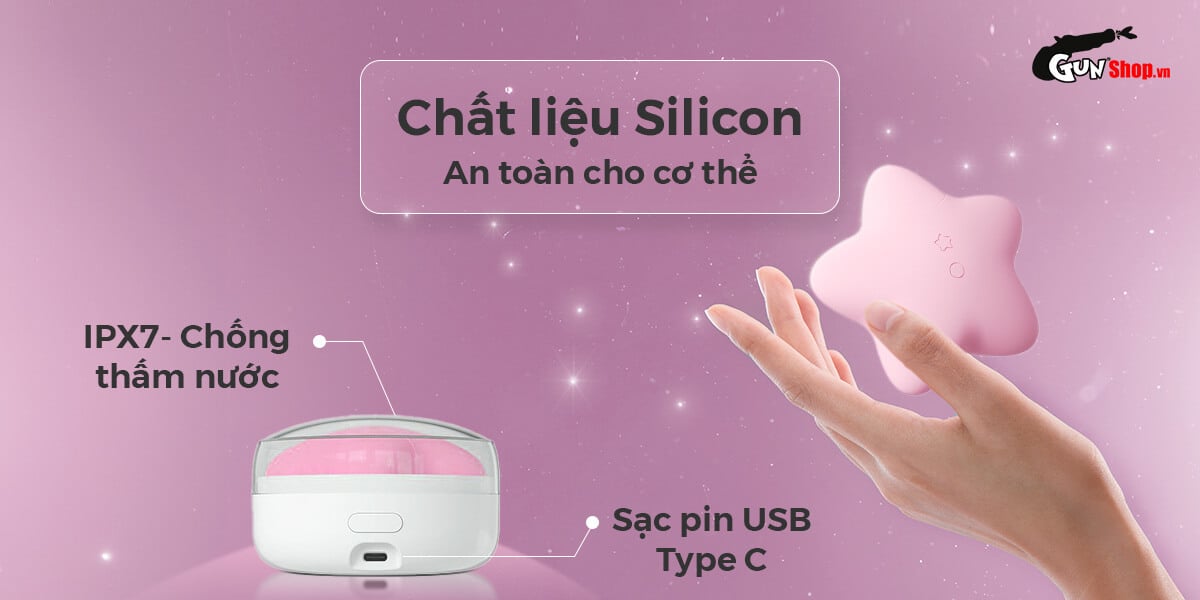 Máy massage Svakom Peach Star silicon siêu mềm 10 chế độ rung