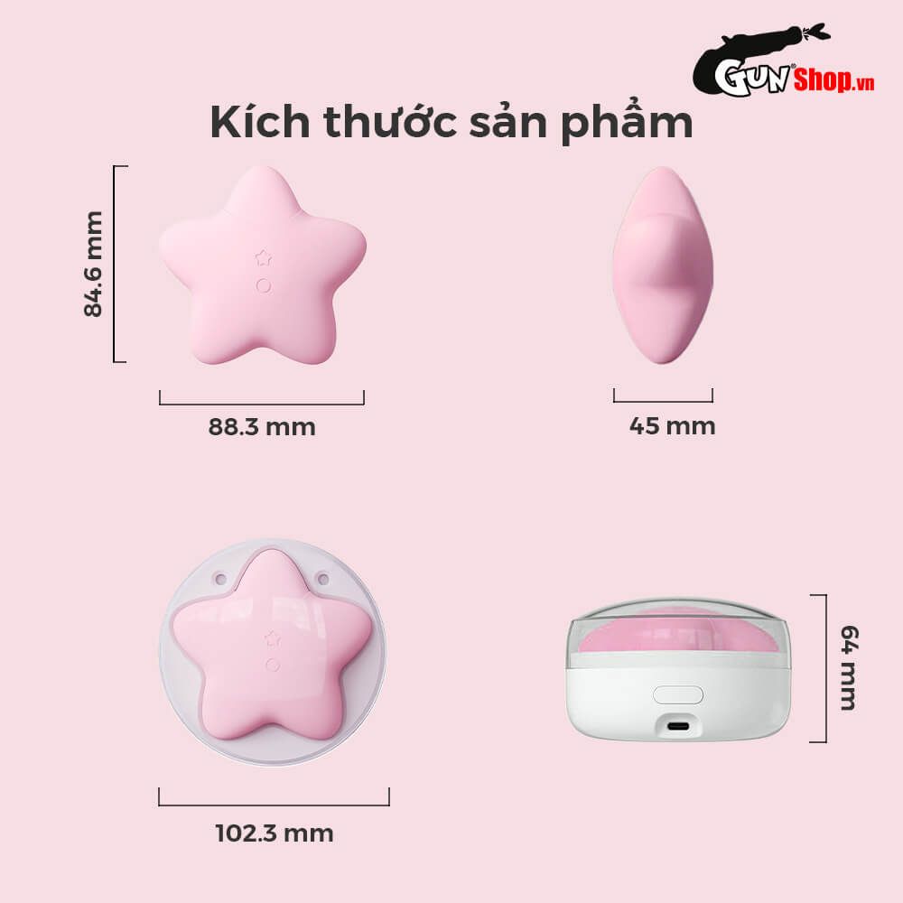 Máy massage Svakom Peach Star silicon cao cấp rung liếm đa chế độ