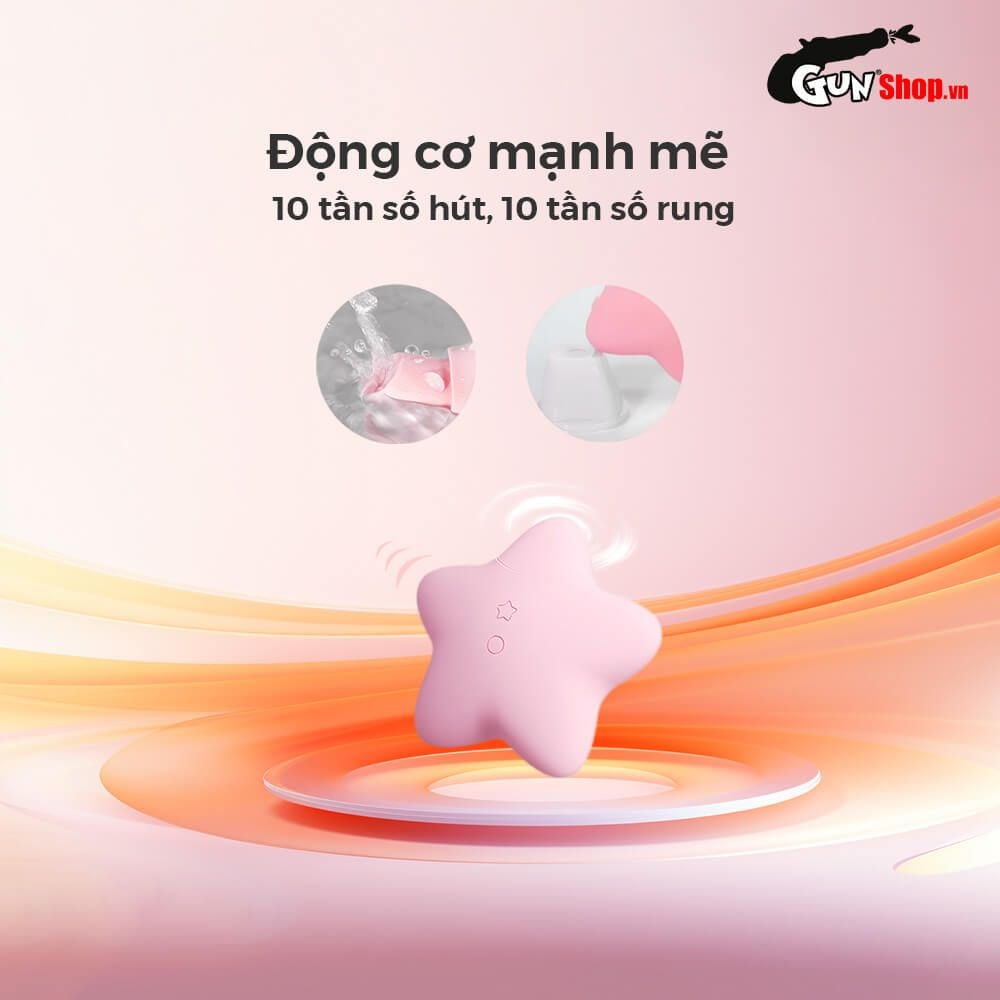 Máy massage Svakom Peach Star silicon cao cấp rung liếm đa chế độ