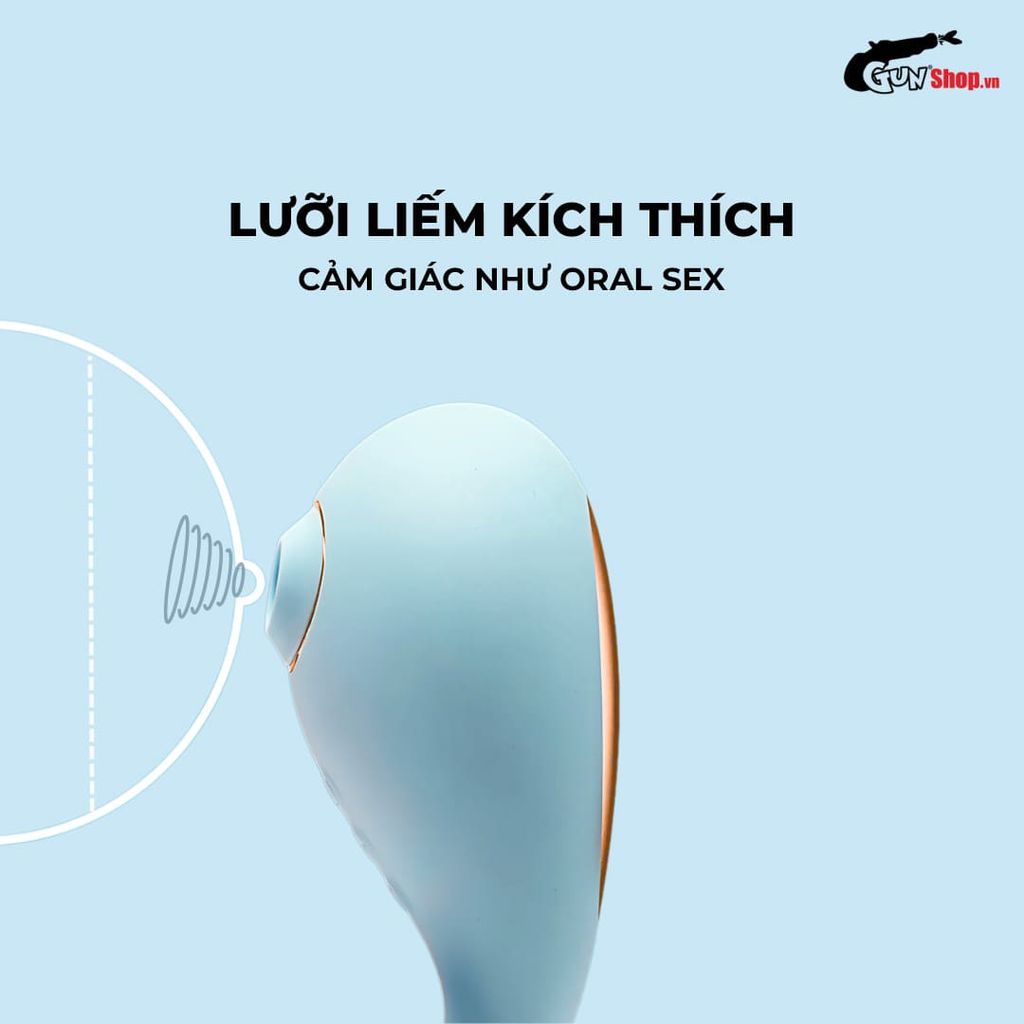 Máy massage Svakom Tantan Whale Pro cá voi xanh lưỡi giả hút liếm
