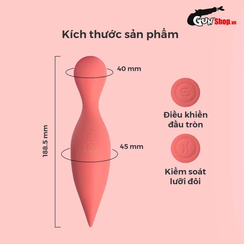 Máy Massage Svakom Siren Đầu Rung Kích Thích Mạnh Mẽ, Cao Cấp