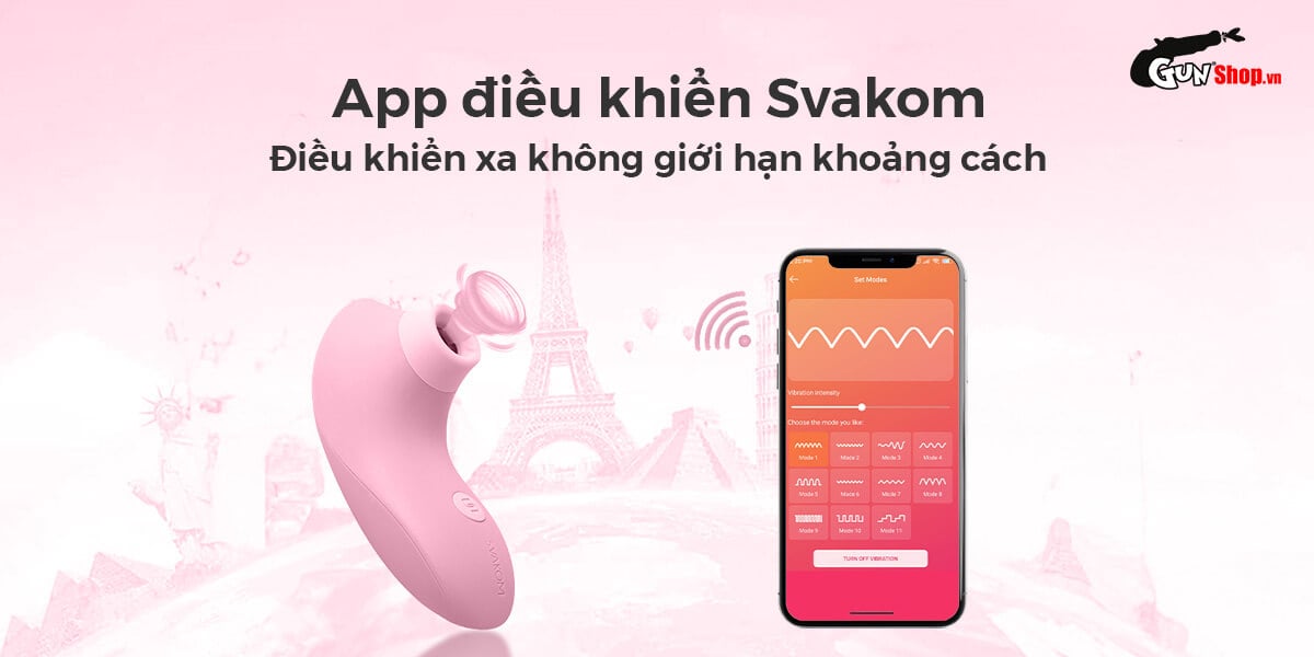 Máy massage Svakom Pulse Lite Neo công nghệ hút sóng âm an toàn hiệu quả