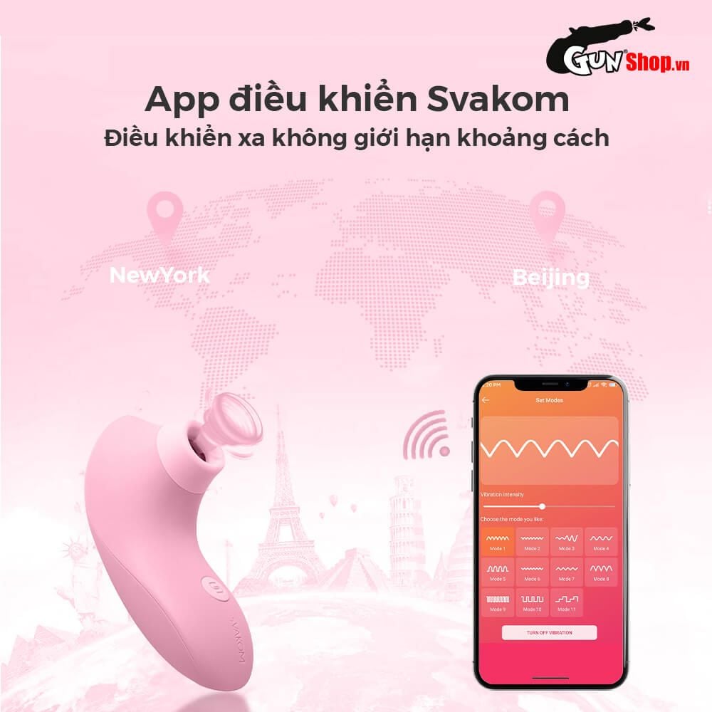 Máy massage Svakom Pulse Lite Neo sóng âm kích thích sâu phụ nữ