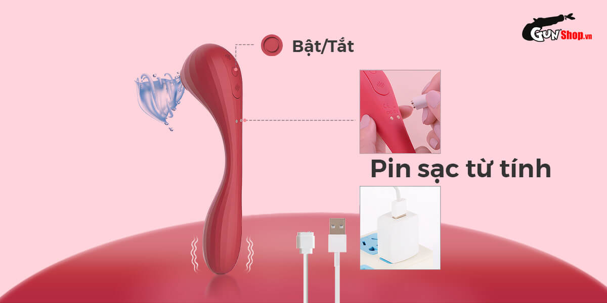 Máy massage Magic Motion Bobi Đỏ 10 chế độ rung motor khỏe êm