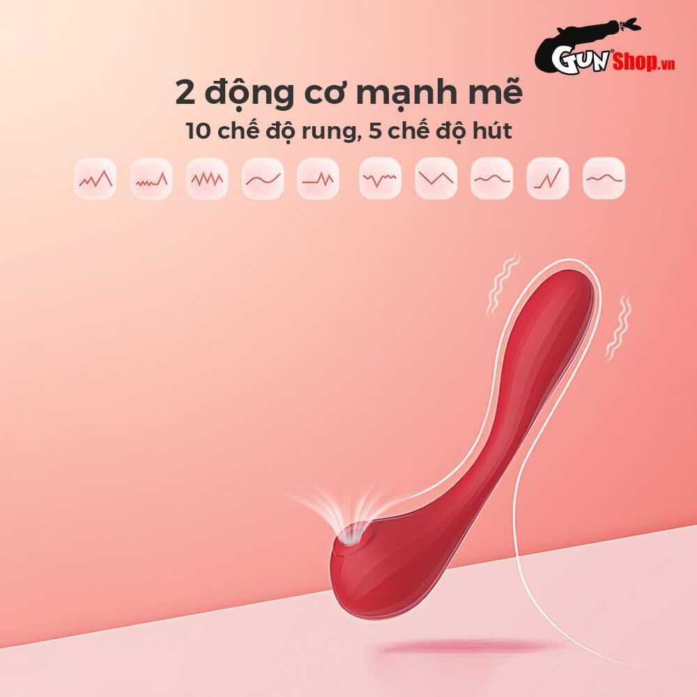 Máy massage Magic Motion Bobi đỏ 10 chế độ rung bú liếm cực mạnh