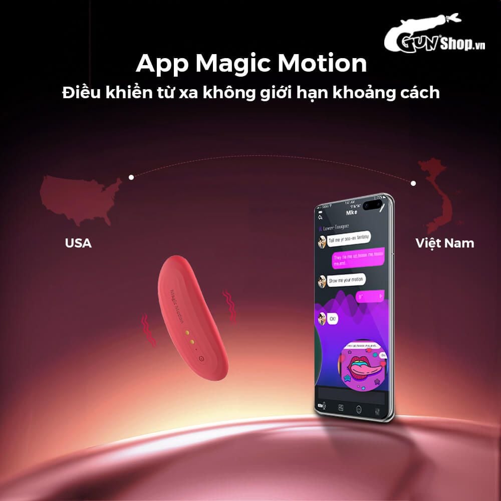 Máy massage Magic Motion Nyx nhỏ gọn điều khiển từ xa qua app siêu kích thích