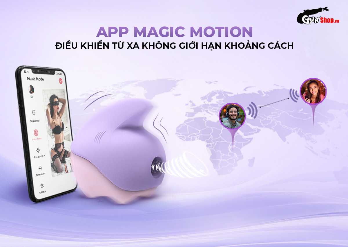 Máy massage Magic Motion Unicorn nhỏ gọn rung hút đa chiều thiết kế pastel