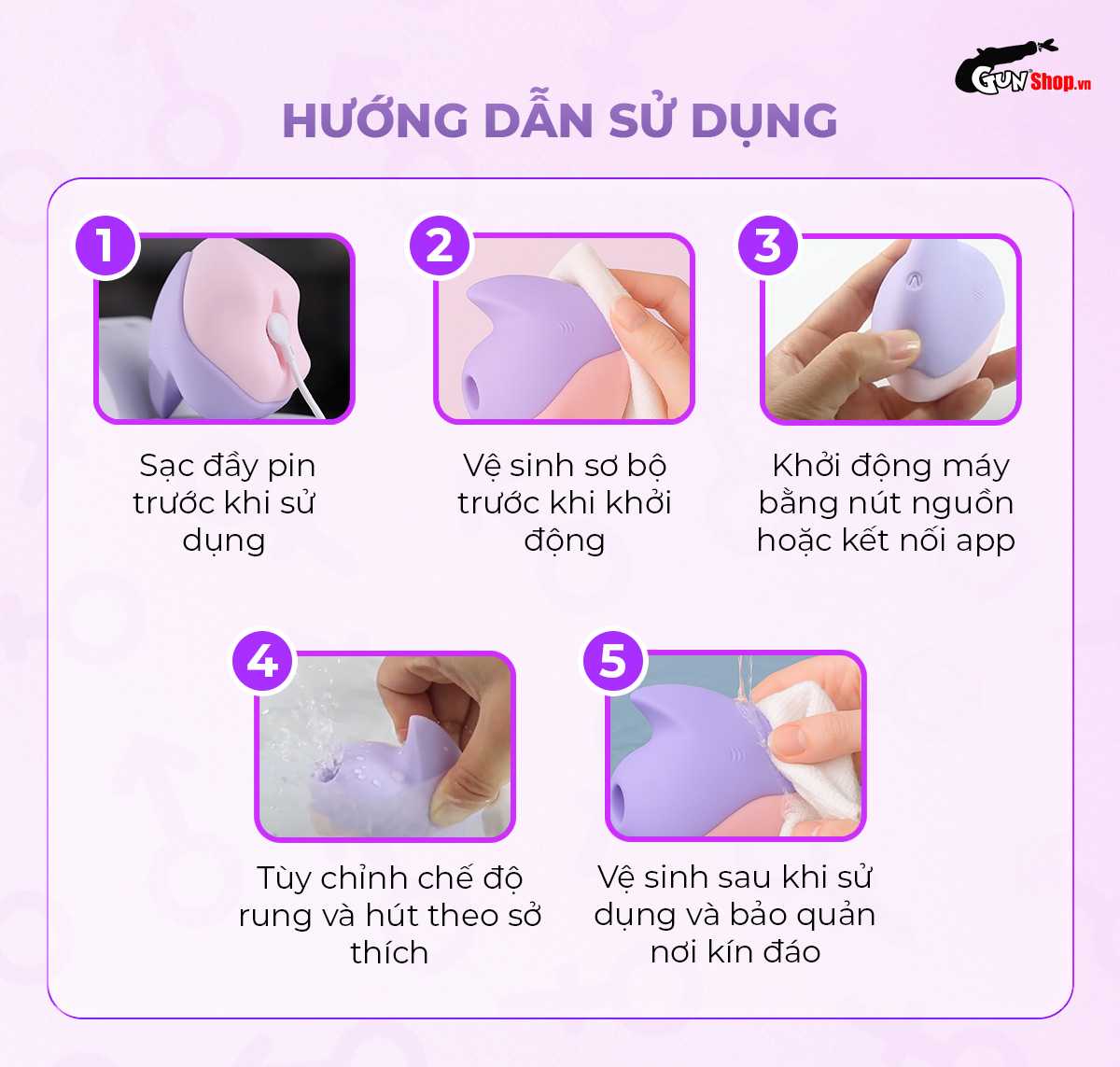 Máy massage Magic Motion Unicorn nhỏ gọn rung hút đa chiều thiết kế pastel