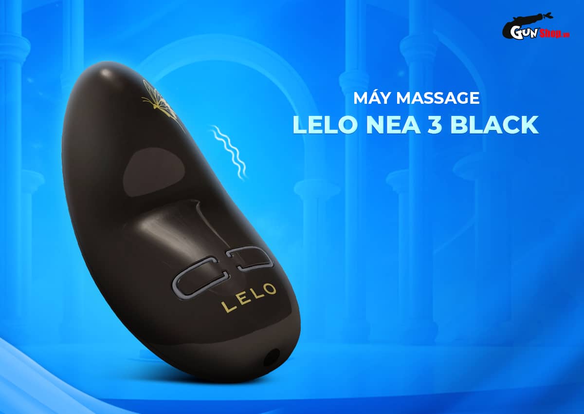 Lelo Nea 3 Black Compact Powerful Massage 10 Vibration Modes