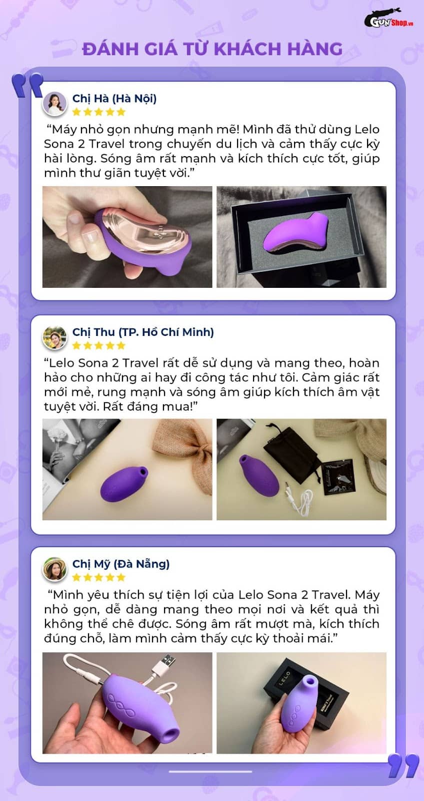  Bảng giá Máy massage âm đạo sóng âm Lelo Sona 2 Travel giá rẻ