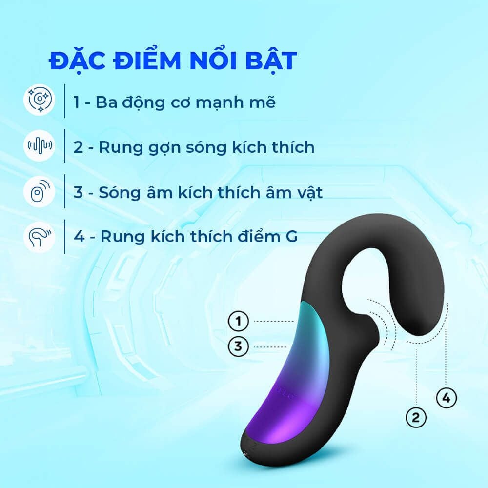 Máy massage âm đạo Lelo Enigma Wave rung hút ngoáy đa động cơ