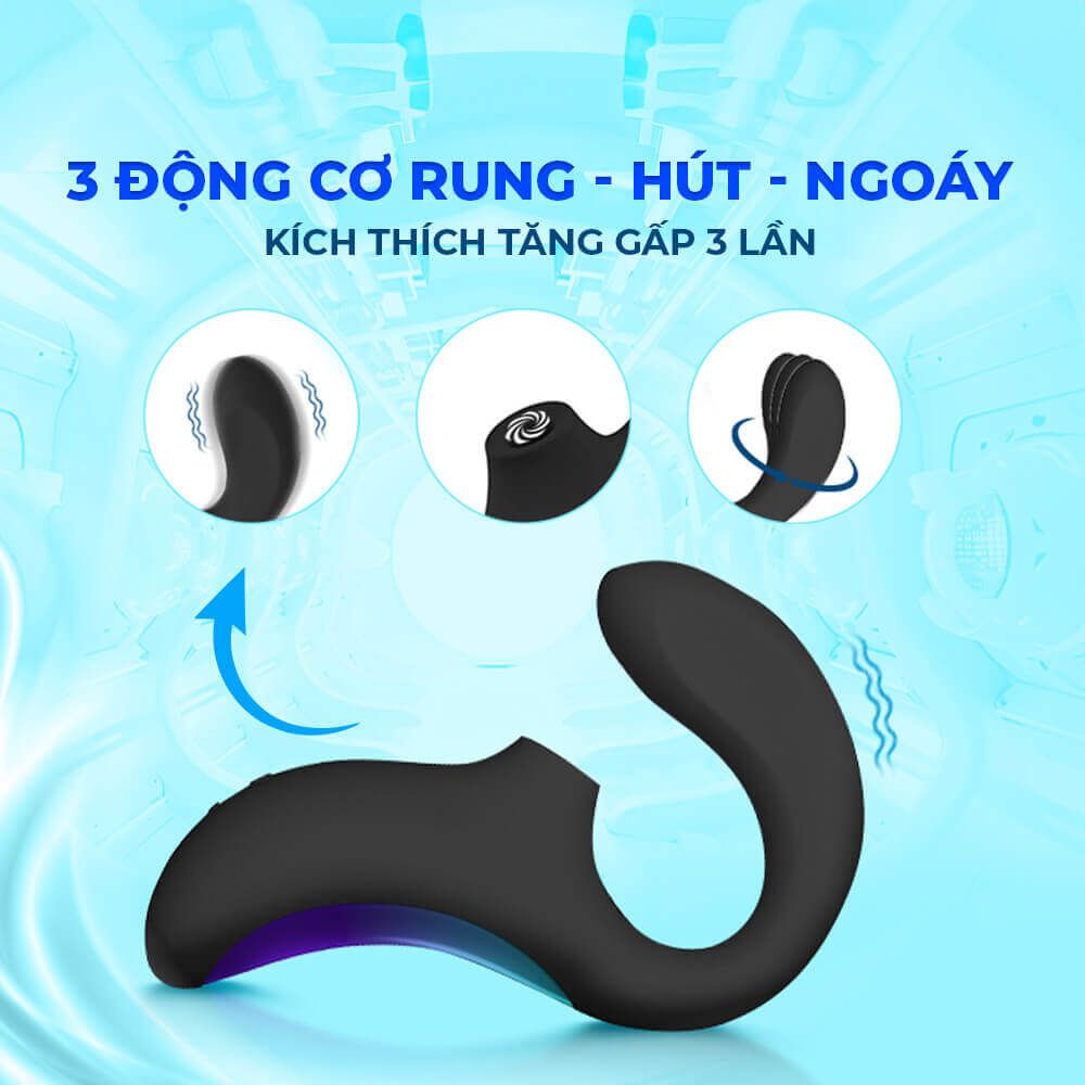 Máy massage âm đạo Lelo Enigma Wave rung hút ngoáy đa động cơ