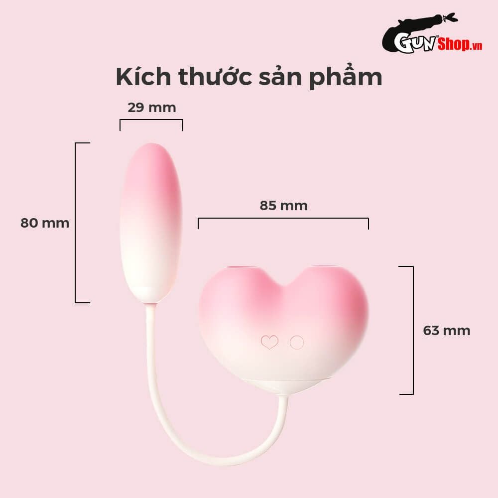 Máy massage Svakom Zemalia Peach Dolce 2 đầu 9 chế độ rung xinh xắn dễ dùng