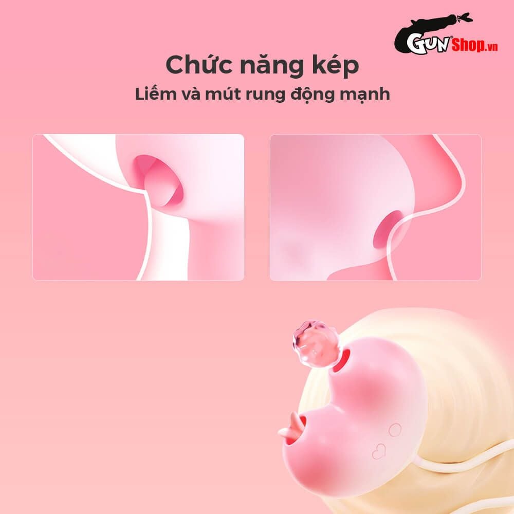Máy massage Svakom Zemalia Peach Dolce 2 đầu 9 chế độ rung xinh xắn dễ dùng