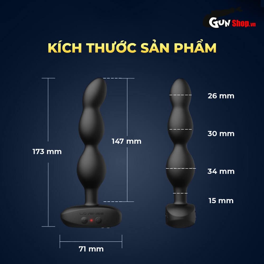 Máy massage hậu môn Lovense Ridge nhỏ gọn rung đa điểm cực phê